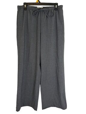 LOFT The Sawyer Gray Wide-Leg Pull-on Pants